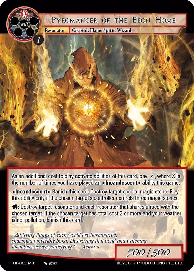 Pyromancer of the Ebon Home - Marvel Rare (TOP-022 MR)