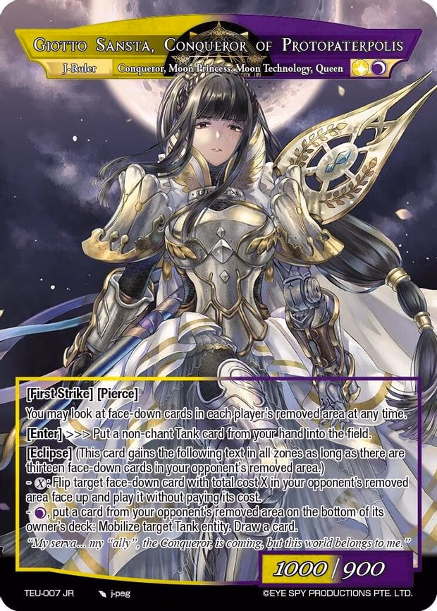 Queen Of The Eternal Eclipse, Giotto Sanstha // Giotto Sansta, Conqueror Of Protopaterpolis