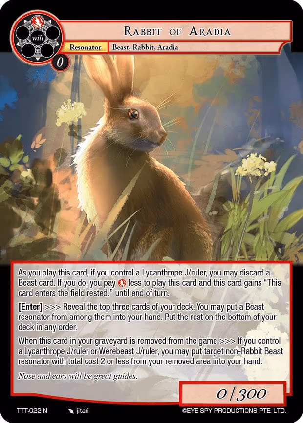 Rabbit of Aradia - Normal (TTT-022 N)