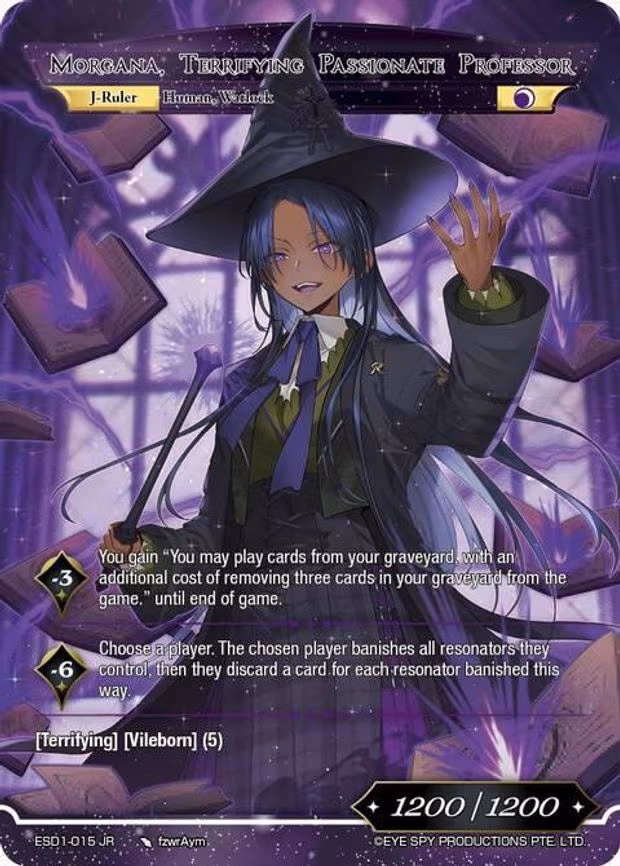 Raven's Order's Professor, Morgana // Morgana, Terrifying Passionate Professor - Marvel Rare (ESD1-015 JR)