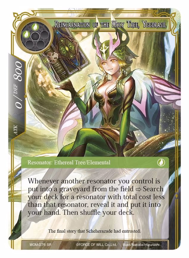 Reincarnation of the Holy Tree, Yggdrasil - Super Rare (WOM-076)