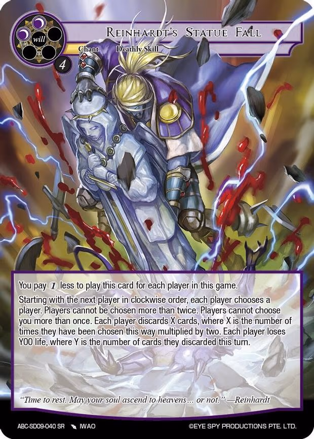 Reinhardt's Statue Fall - Super Rare (ABC-SD09-040 SR)