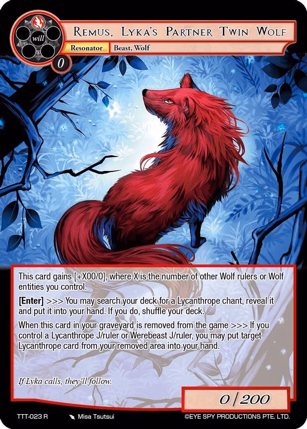 Remus, Lyka's Partner Twin Wolf - Rare (TTT-023 R)