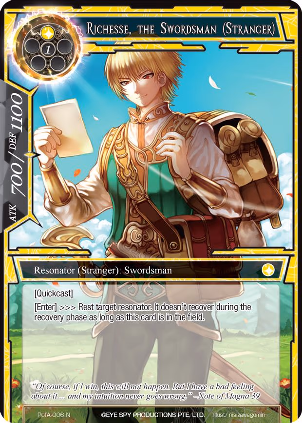 Richesse, the Swordsman (Stranger) - Normal (PofA-006)