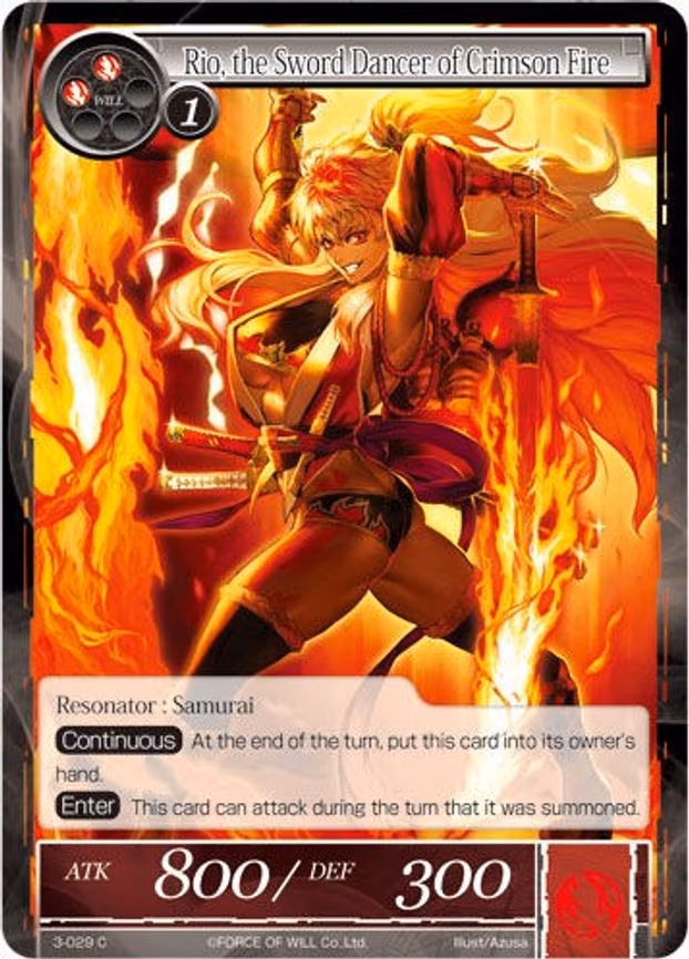 Rio, the Sword Dancer of Crimson Fire - Common (3-029)