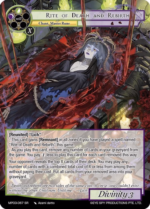 Rite of Death and Rebirth - Super Rare (MP03-067 SR)