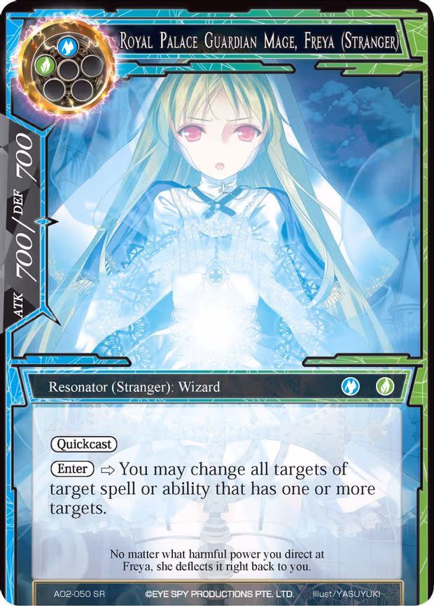Royal Palace Guardian Mage, Freya (Stranger) - Super Rare (AO2-050)