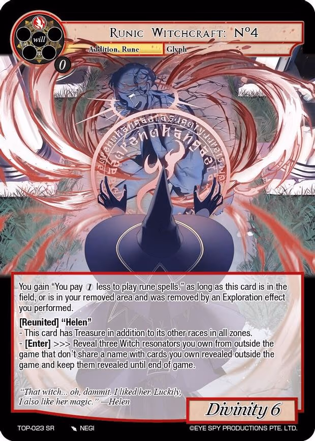 Runic Witchcraft: Nº4 - Super Rare (TOP-023 SR)
