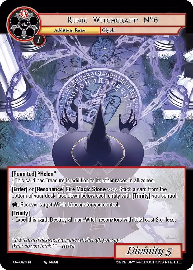 Runic Witchcraft: Nº6 - Normal (TOP-024 N)