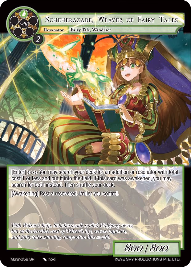 Scheherazade, Weaver of Fairy Tales - Super Rare (MSW-059)