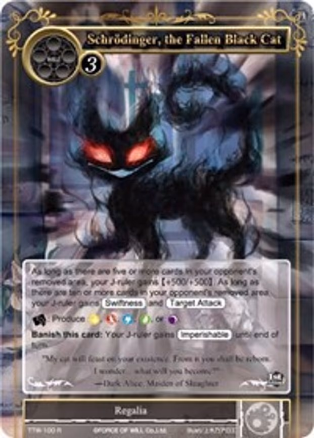 Schrodinger, the Fallen Black Cat - Rare (TTW-100)