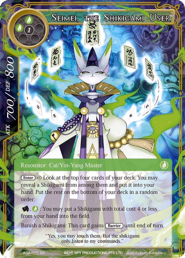 Seimei, the Shikigami User - Super Rare (AOA-075)