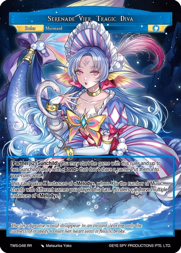 Serenade Vier, Tragic Diva - Ruler Rare (TWS-048 RR)