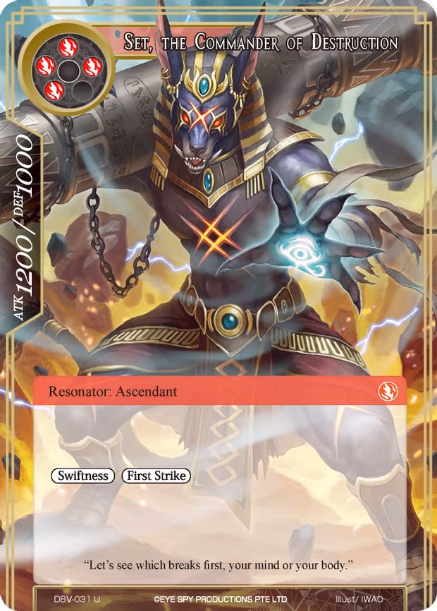 Set, The Commander Of Destruction - Uncommon (DBV-031)