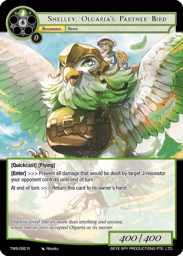 Shelley, Olgaria's Partner Bird - Rare (TWS-062 R)
