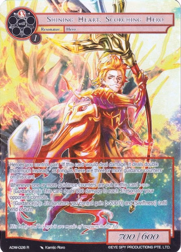 Shining Heart, Scorching Hero - Rare (ADW-026)