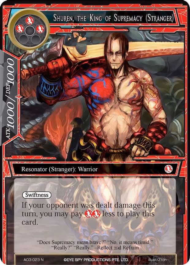 Shuren, the King of Supremacy (Stranger) - Normal (AO3-023)