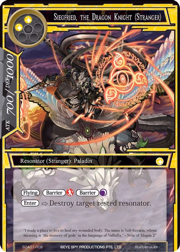 Siegfried, the Dragon Knight (Stranger) - Starter Exclusive (SDAO1-006)