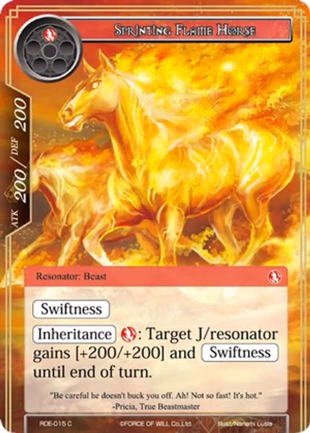 Sprinting Flame Horse - Common (RDE-015)
