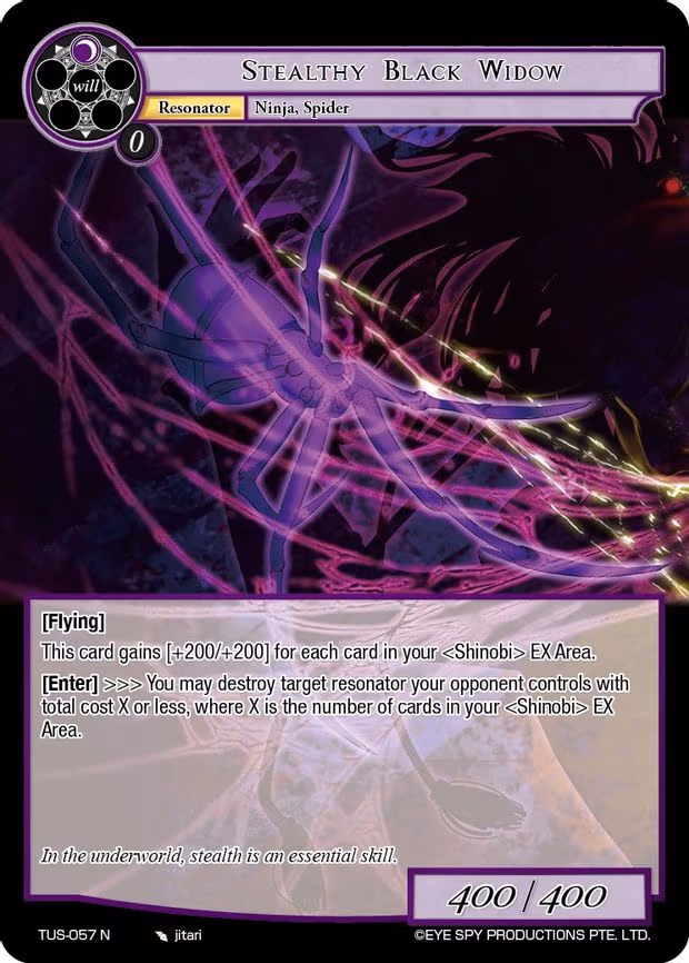 Stealthy Black Widow - Normal (TUS-057 N)