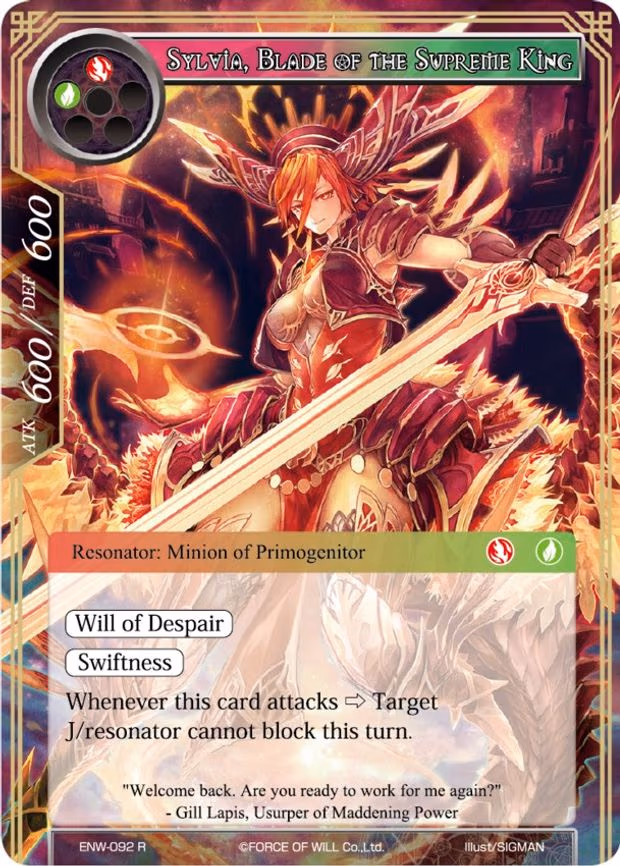 Sylvia, Blade of the Supreme King - Rare (ENW-092)