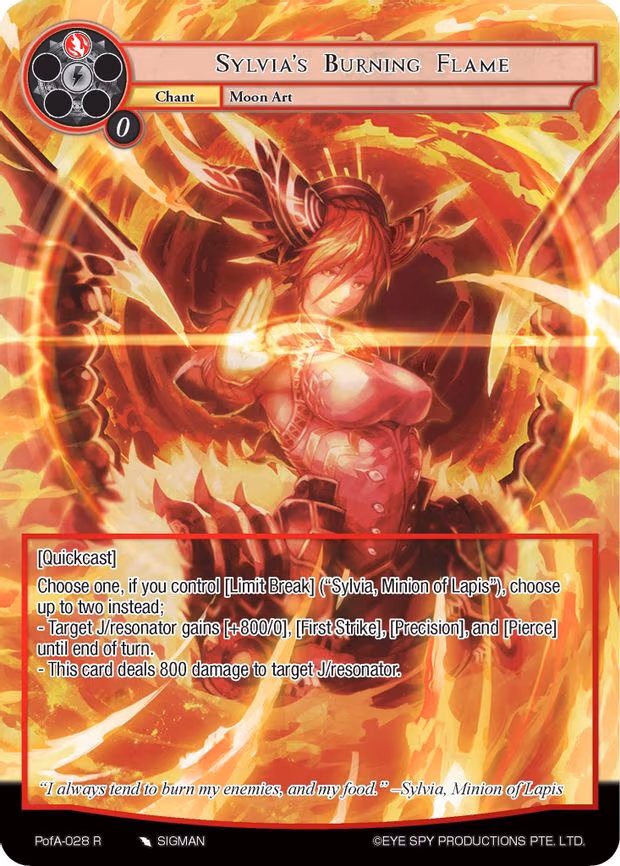 Sylvia's Burning Flame - Rare (PofA-028)