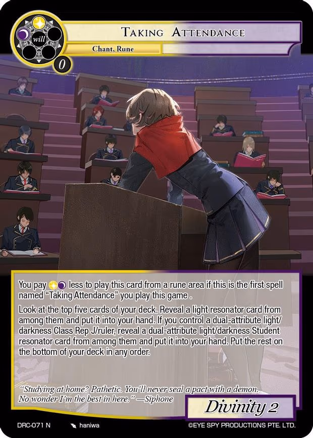 Taking Attendance - Normal (DRC-071 N)