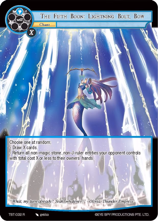 The Fifth Boon: Lightning Bolt, Bow - Rare (TST-032)