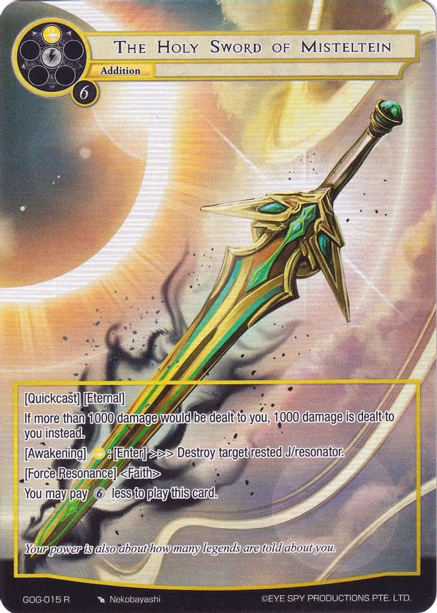 The Holy Sword of Misteltein - Rare (GOG-015)