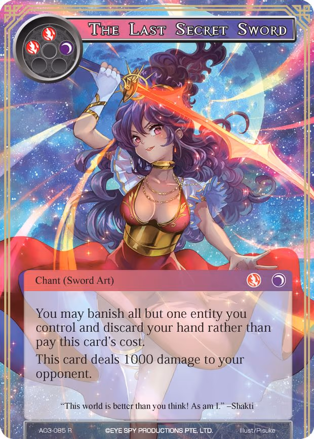 The Last Secret Sword - Rare (AO3-085)