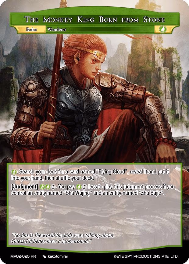 The Monkey King Born From Stone // Great Sky Sage, Sun Wukong - Ruler Rare (MP02-025 JR)