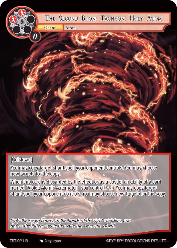 The Second Boon: Tachyon, Holy Atom - Rare (TST-021)