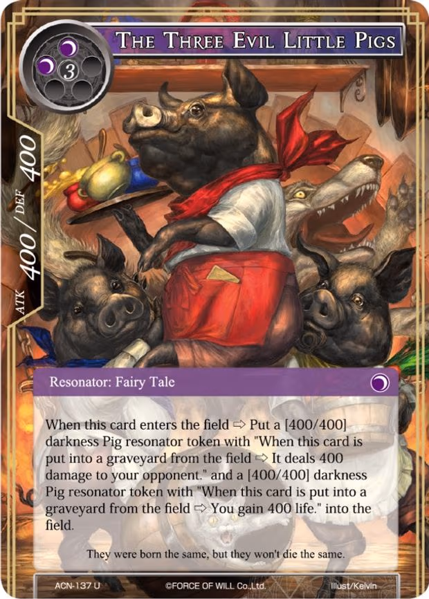The Three Evil Little Pigs - Uncommon (ACN-137)