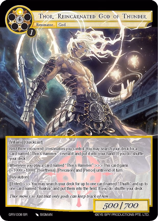 Thor, Reincarnated God of Thunder - Super Rare (GRV-008)