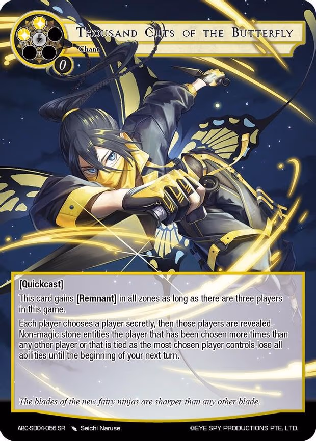 Thousand Cuts Of The Butterfly - Super Rare (ABC-SD04-056 SR)