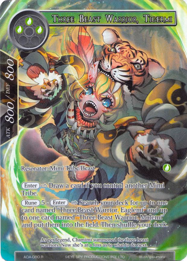 Three Beast Warrior, Tigermi - Rare (AOA-080)