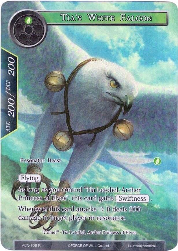 Tia's White Falcon - Rare (ACN-109)