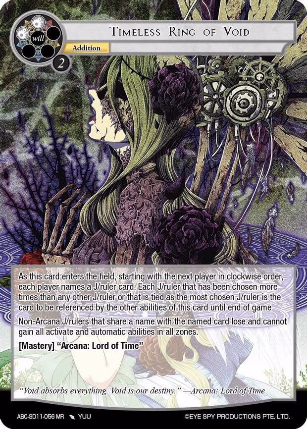 Timeless Ring Of Void - Marvel Rare (ABC-SD11-056 MR)