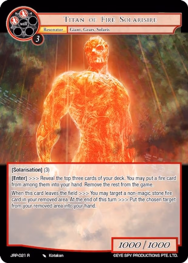Titan of Fire Solarisire - Rare (JRP-021 R)