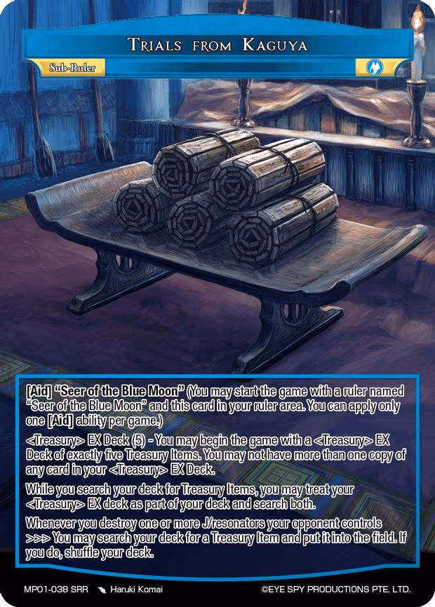 Trials From Kaguya - Sub Ruler Rare (MP01-038 SRR)