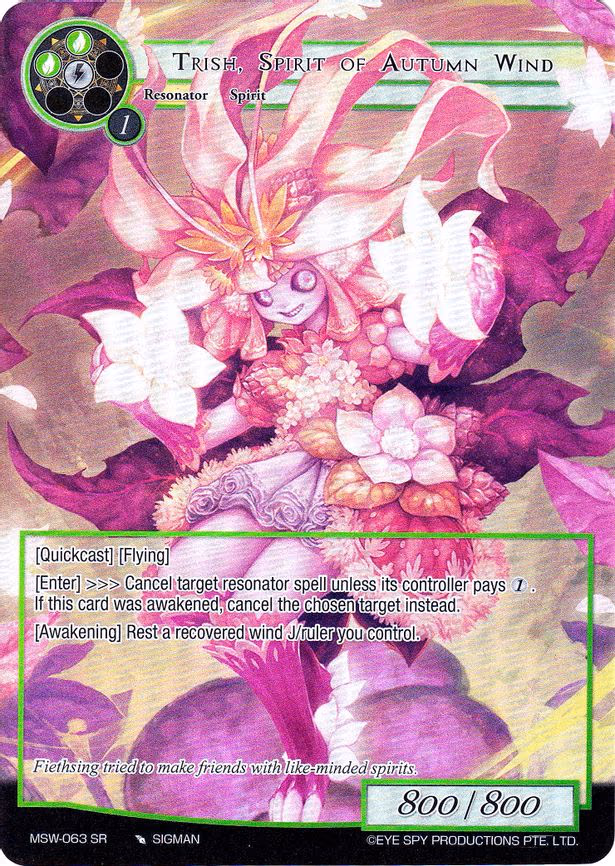 Trish, Spirit of Autumn Wind - Super Rare (MSW-063)