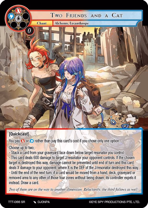 Two Friends and a Cat - Super Rare (TTT-066 SR)