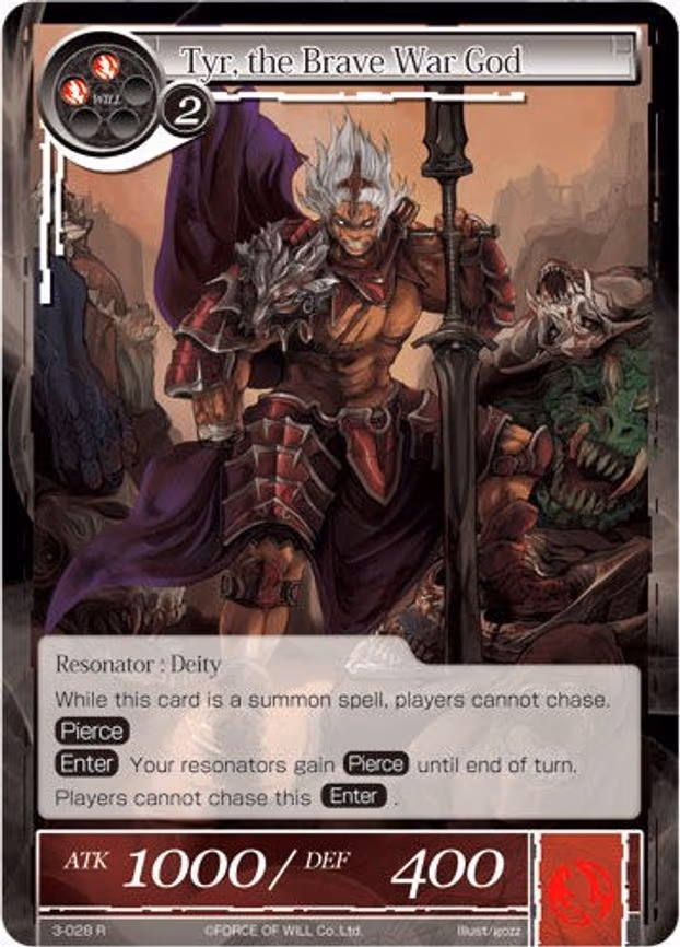 Tyr, the Brave War God - Rare (3-028)