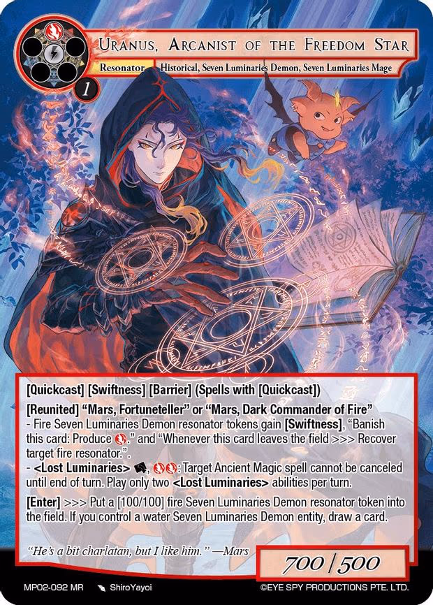 Uranus, Arcanist of the Freedom Star - Marvel Rare (MP02-092 MR)