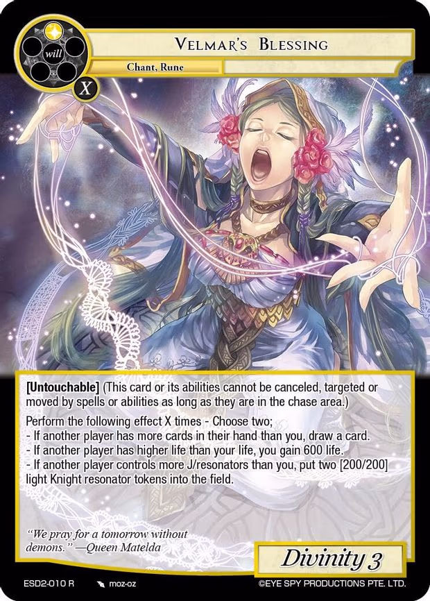 Velmar's Blessing - Rare (ESD2-010 R)