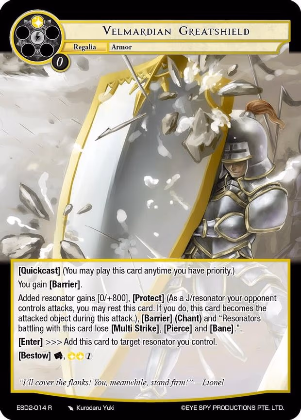 Velmardian Greatshield - Rare (ESD2-014 R)