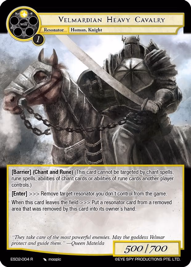 Velmardian Heavy Cavalry - Rare (ESD2-004 R)