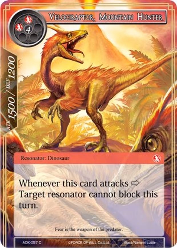 Velociraptor, Mountain Hunter - Common (ADK-057)