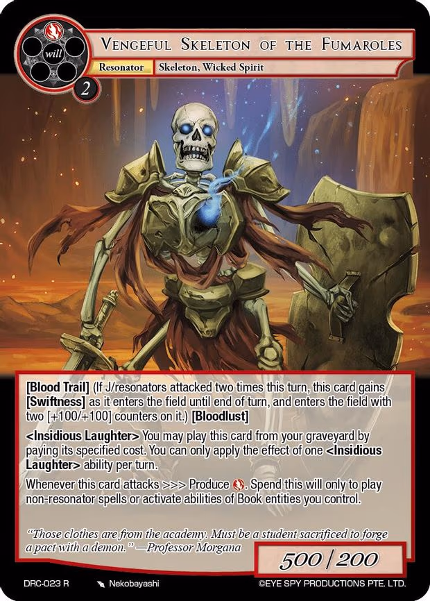 Vengeful Skeleton of the Fumaroles - Rare (DRC-023 R)
