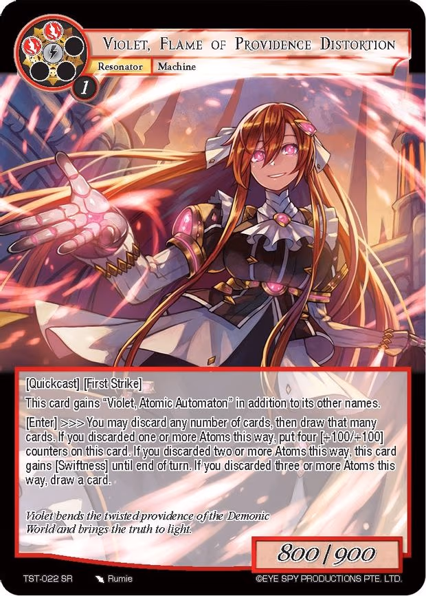 Violet, Flame of Providence Distortion - Super Rare (TST-022)